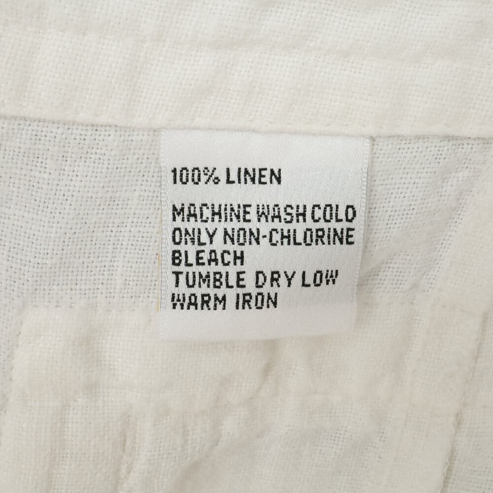 Talbots Pants Petites 4P White Irish Linen Crop Wide Leg Pockets Cruise Resort - Picture 5 of 11